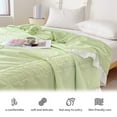 thumbnail image 4 of HomeDM Cooling Comforter for Summer - 79"x59" Soft Lightweight Bedspread Comforter, Thin Bedding Quilt, All Season Summer Spring, Light Green, 4 of 7