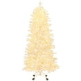 thumbnail image 1 of Gymax 7 FT Artificial Xmas Tree w/ 1880 PE PVC Branch Tips 900 Warm White LED Lights, 1 of 9