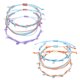 thumbnail image 1 of 2 juegos de tobilleras de cuerda impermeables, joyería con cuentas para mujeres, adolescentes y niñas, pulsera tejida ajustable, 1 of 5