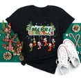 thumbnail image 2 of Camisetas con estampado de Disney para mujer, camisetas negras de Feliz Navidad Kawaii Y2K de los años 90, camisetas de Papá Noel, camisetas para mujer, ropa Harajuku, 2 of 4