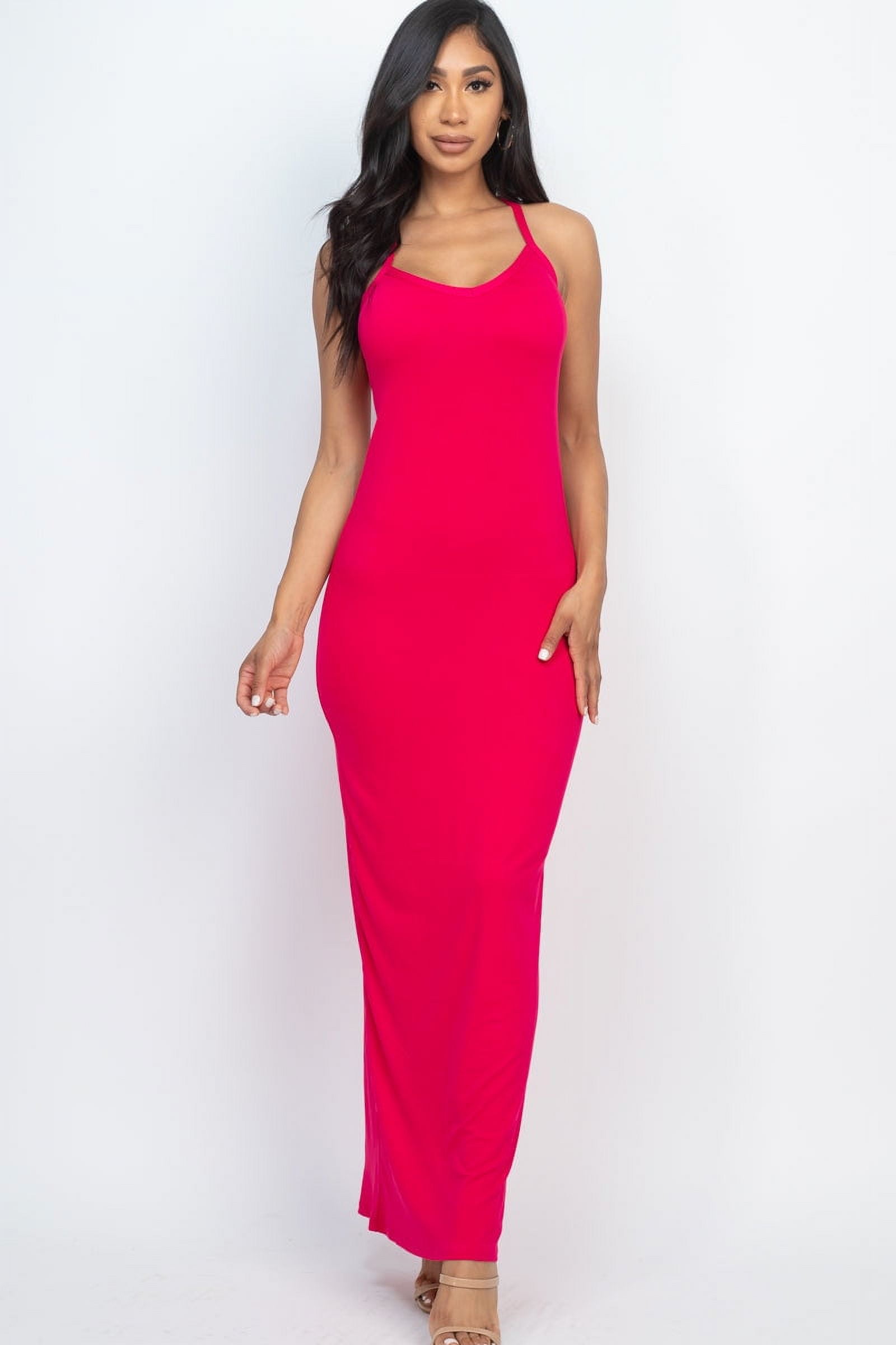 Sleeveless Racerback Maxi Dress