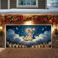 thumbnail image 6 of LLDYYDS Large Festive Holiday Garage Door Welcome Banner Outdoor Featuring Santa Sleigh Reindeer Snowman Design for Front Porch Yard Celebration, 6 of 6