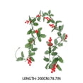 thumbnail image 4 of Arrangement Suspendu Intérieur et Extérieur avec Fleurs et Feuilles Rouges et Vertes pour Décoration Murale de Porte et Escaliers, 4 of 4
