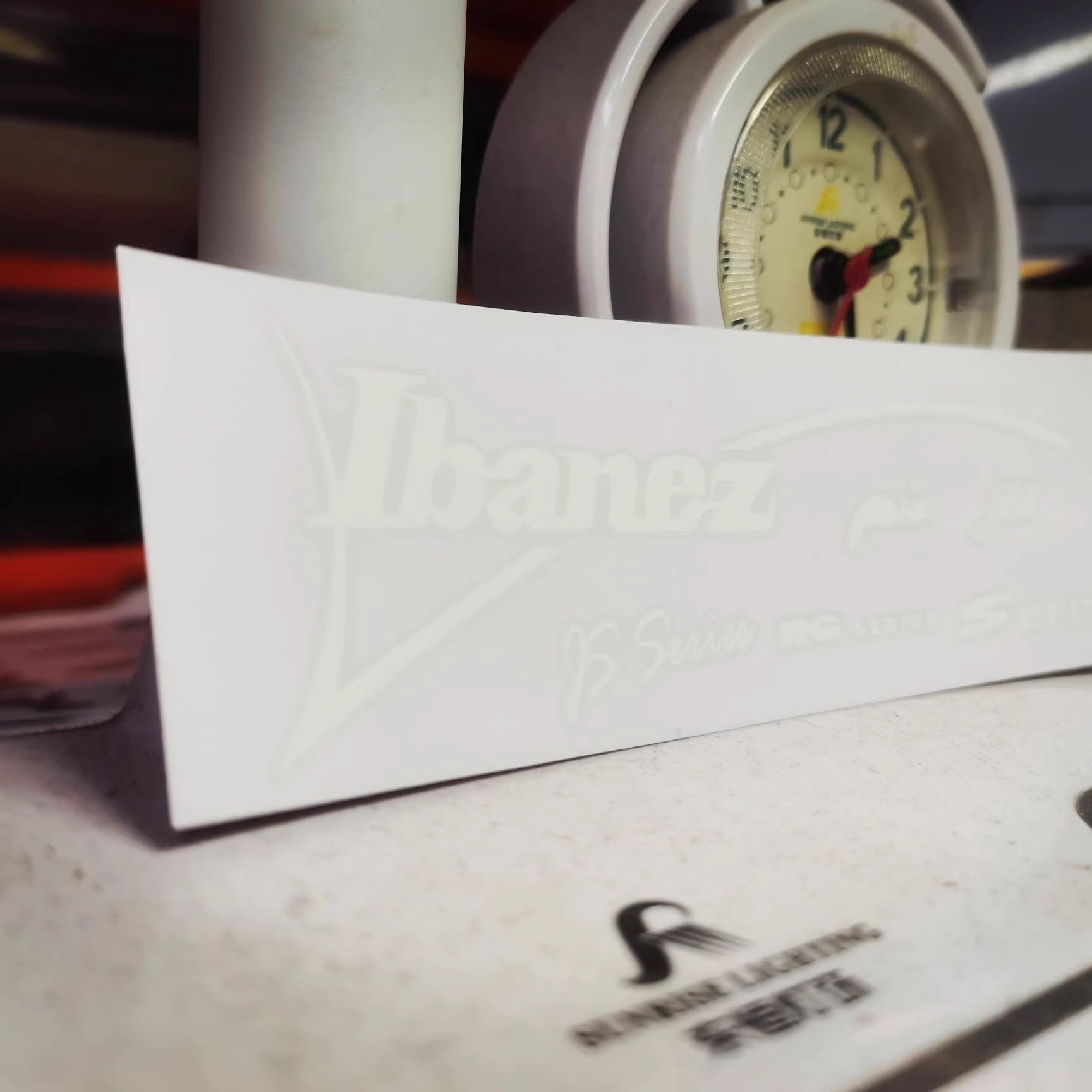 4Sets Ibanez V J&M RG Series Guitar Headstock Self-Adhesive UV Decals Stickers