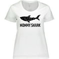 thumbnail image 3 of Inktastic Mommy Shark with Distressed Shark Women's Plus Size T-Shirt, 3 of 5