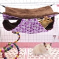 thumbnail image 4 of Purple Rabbit Double Layer Interlayer Warm Hammock Hanging Bed House Sleeping Bag for Squirrel Small PetsL, 4 of 6