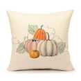 thumbnail image 2 of SUFAM Set of 4 Pillow Cases Autumn Fall Thanksgiving Pumpkin Halloween Maple Leaf 7 Happy Leaves Throw Pillowcase Cover Cushion Case Home Decor 20x20 inch, 2 of 5