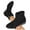 Black, variant on prrcolt Women's Ankle Booties Chunky Low Heeled Pointed Toe Zipper Short Boots Casual Walking Dress Office Shoes