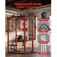 thumbnail image 3 of Home Gym Power Cage – 1600 lb Full-Featured – Multi-Function Squat Rack with Cable Crossover – LAT Pulldown, J-Hooks, Dip Bars & Landmine – Strength Training Station, 3 of 9