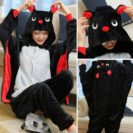 

CoCopeanut Women Animal Pajamas One-piece Unisex Men Winter Unicorn Totoro Onesies Nightwear Anime Costume Kids Flannel Sleepwear Pijamas