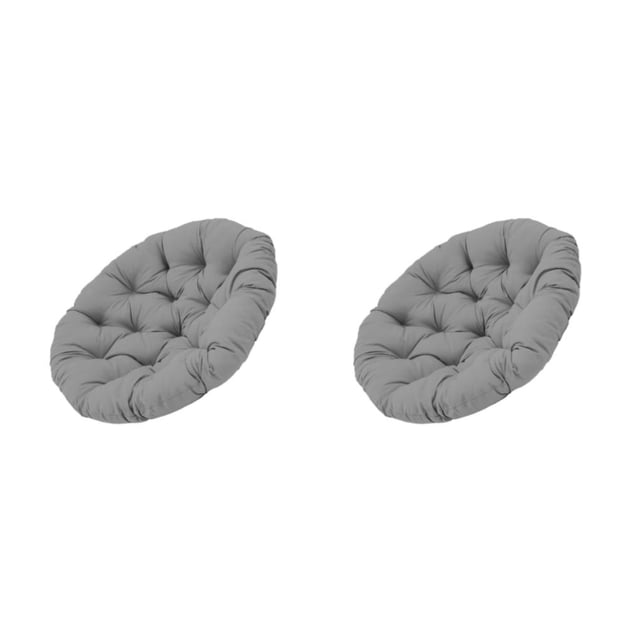 Billuyoard Almohadillas redondas impermeables para silla de asiento al aire libre para hamaca, cómodas y duraderas Gris oscuro 60x60cm 2Conjunto
