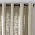 thumbnail image 2 of TWOPAGES Polyester Linen Curtain Room Darkening Grommet Drape for Living Room, 1 Panel, 52"x96", Taupe Grey, 2 of 5