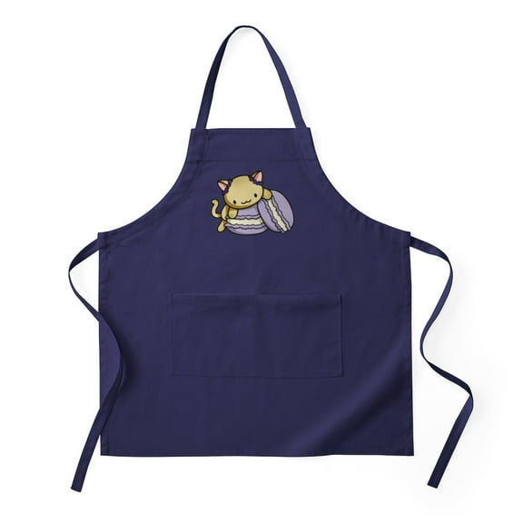 CafePress - Macaron Kitty Apron (Dark) - Kitchen Apron with Pockets, Grilling Apron, Baking Apron