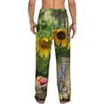 thumbnail image 3 of Goofa Vintage Wooden Bucket Printed Soft Pajama Pants for Men, Wide Leg Comfy Casual Lounge Yoga Pants-, 3 of 9