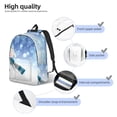 thumbnail image 3 of Vsdgher Christmas Snowman In The Snow Print Canvas Backpack Travel Rucksack Unisex Knapsack 15.7/17.7Inch Laptop Backpack for Work,College-Medium, 3 of 5