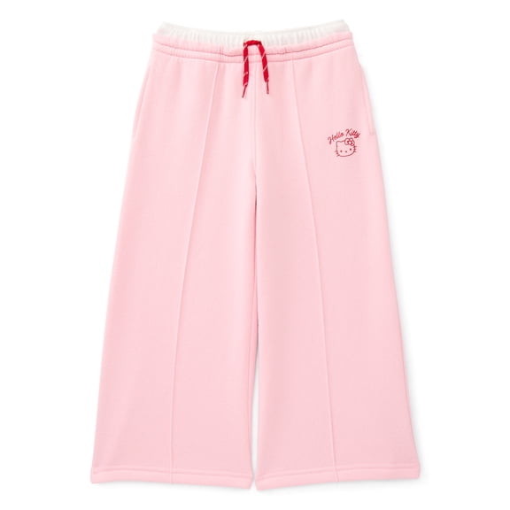 Wonder Nation x Hello Kitty Toddler Girls Graphic Sweatpants with Embroidery, Sizes 12M-5T