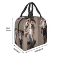thumbnail image 3 of Fotbe Funny Horse Faces Expressions Bolsa Térmica con Estampado y Forro de Aluminio Grueso Bolsa de Almuerzo con Bolsillo Frontal para Hombres y Mujeres, Ideal para Trabajo, Escuela, 3 of 8