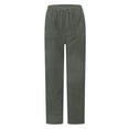 thumbnail image 5 of GA WEIHUA Clearance Deals,Corduroy Drawstring Pants for Women Elastic High Waist Pull On Straight Leg Slacks Pant Casual Baggy Sweatpant(Gray,L), 5 of 6