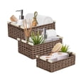 thumbnail image 1 of DECOMOMO Wicker Baskets Paper Rope Bathroom Basket for Countertop Toilet Tank (Brown - 3 Pack), 1 of 1
