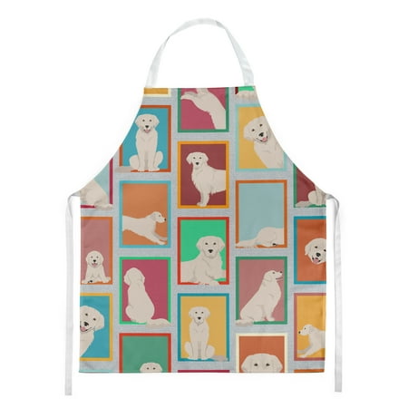 

Lots of Cream Golden Retriever Apron 27 in x 30 in