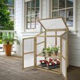 thumbnail image 4 of Costway Garden Portable Wooden GreenHouse Cold Frame Raised Plants Shelves Protection, 4 of 10