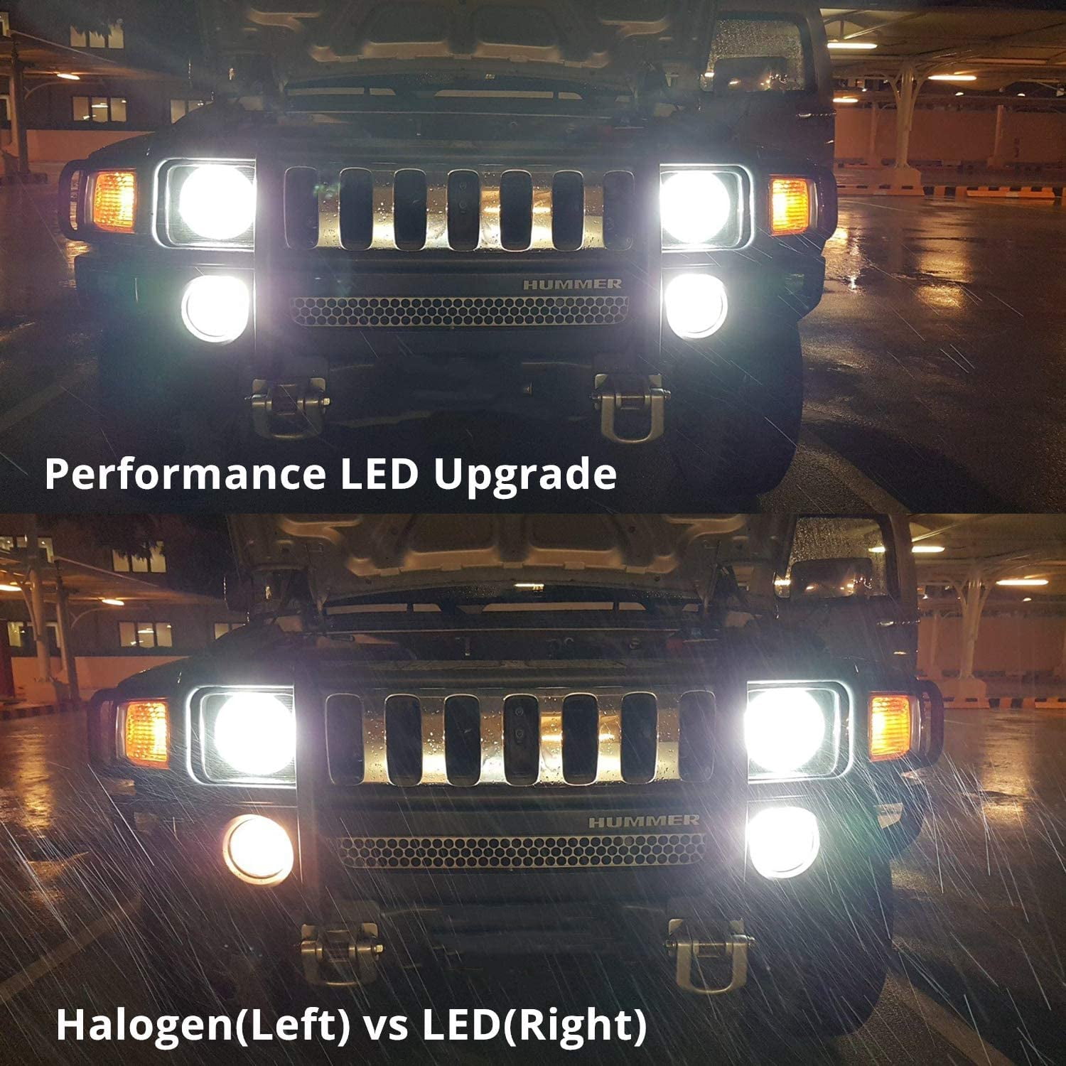 Alla Lighting HB4 9006 LED Fog Light Bulbs Xtreme Super Bright 80W High Power Chipsets 12V for Cars, Trucks, SUVs, Vans, 6000K Xenon White