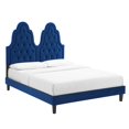 thumbnail image 2 of Modway Alexandria Tufted Performance Velvet Twin Platform Bed in Navy, 2 of 10