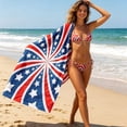 thumbnail image 2 of Patriotic Beach Towel 250th Anniversary 4th of July Independence Day Fireworks Stars Soft Towels for Travel Swimming Bath C, 2 of 7