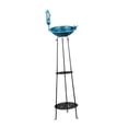 thumbnail image 3 of Baño y comedero para pájaros de exterior con soporte de metal resistente, versátil para amantes de la naturaleza, cuenco para pájaros con adorno de cé, 3 of 8