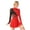 A Red, variant on Aislor Women's Figure Ice Skating Dress Long Sleeve Shiny Rhinestones Color Block Lyrical Dress Dancewear Black S