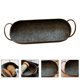 thumbnail image 4 of 1pc Old Wrought Iron with Handles Storage Tray Oval Bread Tray Photo Prop, 4 of 4