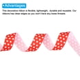 thumbnail image 5 of 10 Yards Ribbon for Gift Wrapping, 22mm Baseball Ribbons for Crafts Wedding Decoration Gifts, Red White Dots, 5 of 5