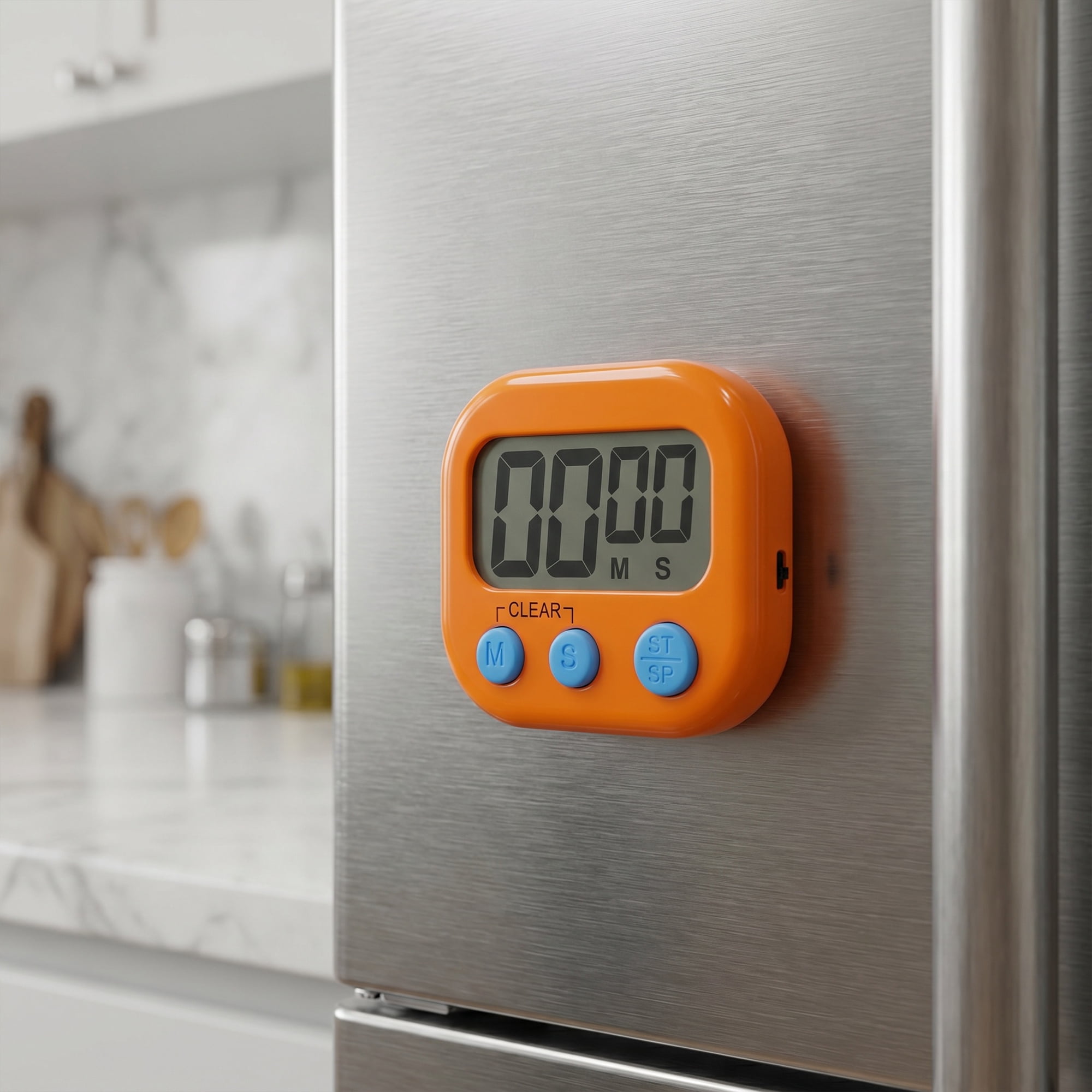 Unique Bargains Loud Alarm Magnetic Backing Kitchen Timer for Cooking Orange