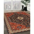 thumbnail image 3 of Ahgly Company Machine Washable Indoor Square Traditional Saffron Red Area Rugs, 7' Square, 3 of 7