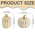 thumbnail image 3 of FURNIX Fall Pumpkin Shaped Salt and Pepper Shakers Ceramic Salt and Pepper Shakers Mini Shakers for Thanksgiving,Halloween & Indoor for Holiday Home Indoor Kitchen Decorations,White and Gold A, 3 of 9