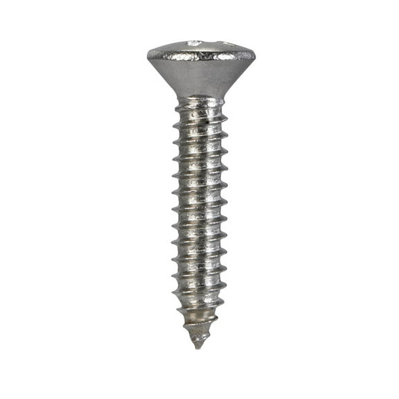 Hillman 59019 No. 14 x 1.25 in. Phillips Oval Head Stainless Steel Sheet Metal Screws - Pack of 100