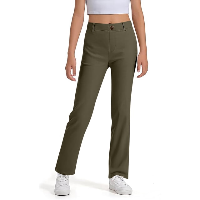 Pantalons pour Filles - Robe Confortable Extensible avec Poches pour Usage Quotidien Décontracté