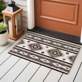 thumbnail image 5 of Brown Boho Entryway Rug 2x3 Area Rug Washable Indoor Doormat Small Bathroom Rugs Low Pile Accent Throw Rugs Southwestern Ethnic Aztec Retro Geometric Floor Carpet for Kitchen Bedroom Entrance, 5 of 9