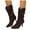 Khaki, variant on Womens Slouchy Mid Calf Boots Pointed Toe High Heels Dress Booties Wide Calf Pull on Winter Pumps Shoes Coffee Size 8.5