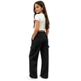 thumbnail image 6 of UDAUDU Girls Sweatpants Preppy Kids Cargo Pants Wide Leg Baggy Sweat Pants Teen Joggers School Athletic Casual Trousers with Pockets, 6 of 10