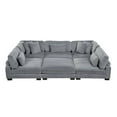 thumbnail image 2 of Lexicon Traverse 6-Piece Corduroy Modular Sectional with Ottoman in Gray, 2 of 8