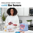 thumbnail image 3 of Fit + Fresh Bloomington Womens Lunch Bag, Insulated Lunch Box With Containers, Rose Sardine Can, 3 of 8