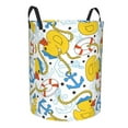 thumbnail image 2 of Balery Ducks and Anchors Round Laundry Basket with Handles Waterproof Freestanding Laundry Hamper for Clothes Toys in the Dorm and Family-Medium, 2 of 8