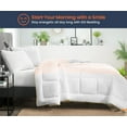 thumbnail image 2 of SGI Twin Contrast Comforter Set Microfiber Fill 3 Piece Peach, 2 of 5