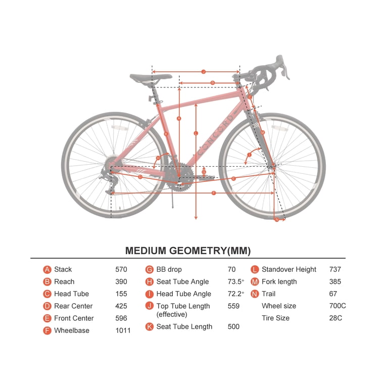 Concord Bikes Alaris 700C Road Bike, Red photo 5