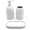 White, variant on Mainstays Ceramic Stoneware Bath Accessories 3-Piece Set, White – Soap Pump Dispenser, Tumbler, and Accessory Tray