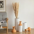 thumbnail image 2 of Sziqiqi Rustic White Floor Vases Set of 3: Metal Extra Large Vase for Dried Flowers Shabby Chic Oversized High Vases Standing Antique Terracotta Farmhouse Vase for Pampas Grass Twigs Wicker, 2 of 10