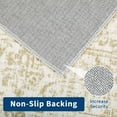 thumbnail image 5 of GlowSol 9'x12' Floral Area Rug Vintage Washable Rug Non-Slip Low Pile Farmhouse Distressed Carpet for Living Room Bedroom, Beige Camel, 5 of 8