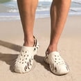 thumbnail image 2 of Rokment Women's Men's Clog Sandals with Adjustable Back Strap Breathable Hollow out EVA Non Slip Closed Toe Waterproof Garden Beach Pool Walking Water Shoes Khaki Size 6.5, 2 of 5