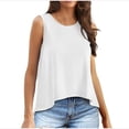 thumbnail image 1 of Dagugfen Tank Tops for Women Loose Fitting Basic Loose Summer Sleeveless Open Back Shirts Solid Color, 1 of 9